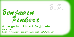 benjamin pinkert business card